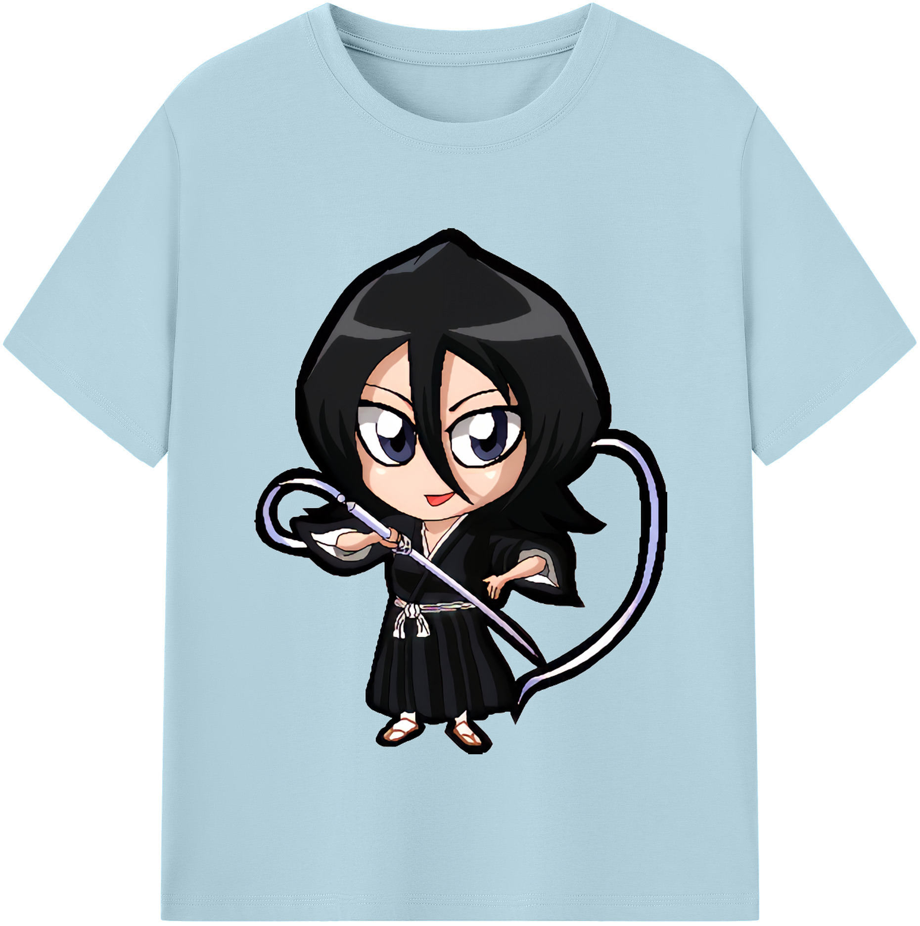 （画像用） ブリーチ 朽木ルキア BLEACH Kuchiki Rukia 綿100％半袖Tシャツ（フロントプリント）